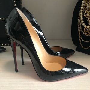 Christian Louboutin black patent So Kate 41